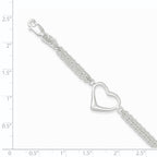 Sterling Silver Heart Bracelet