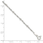 Sterling Silver with 1in Ext Fancy Bracelet
