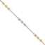 Sterling Silver Gold-tone Textured Beaded Bracelet