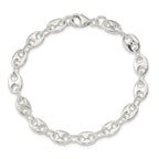 Sterling Silver Polished Fancy Anchor Link 7.75 inch Bracelet