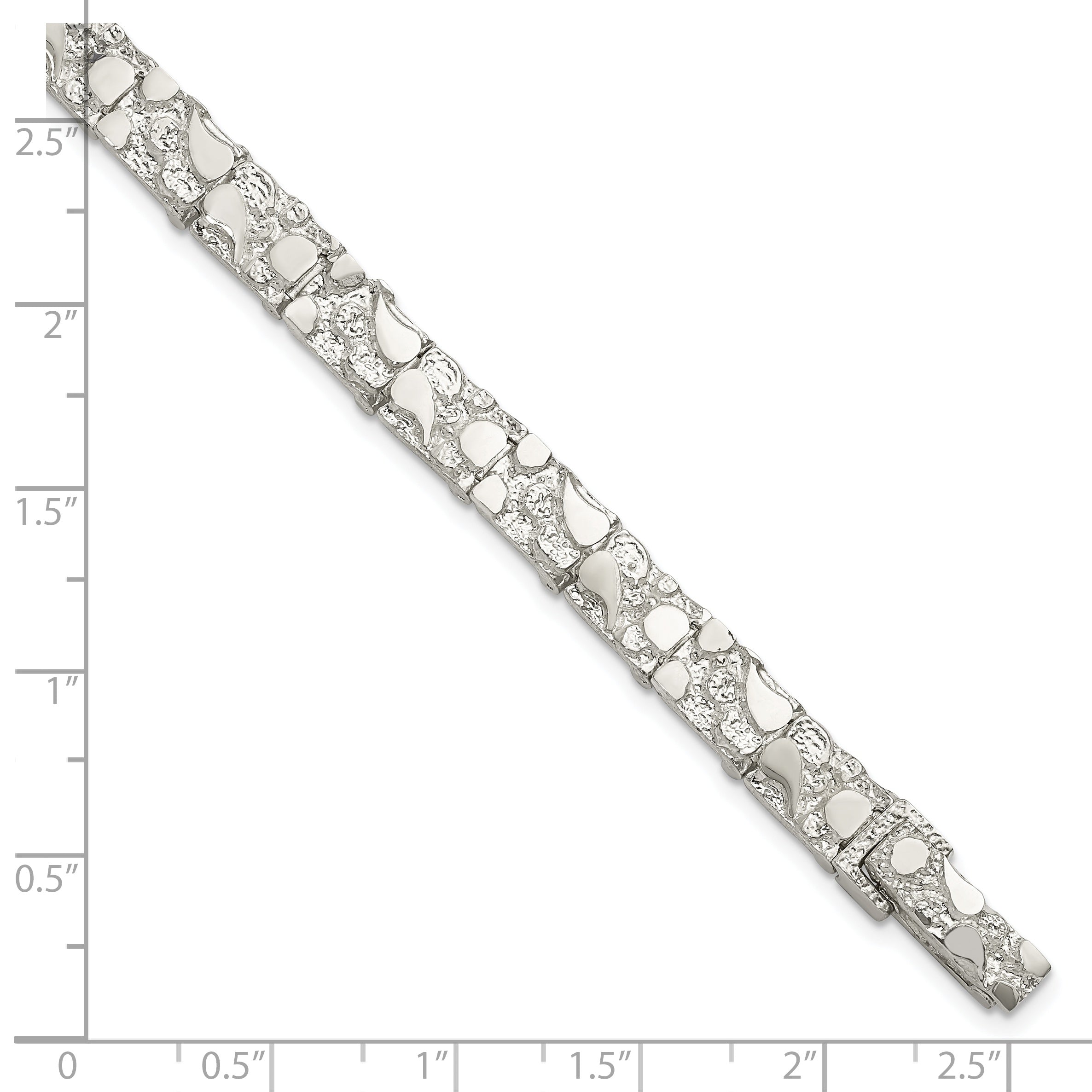 Sterling Silver 7mm Nugget Bracelet