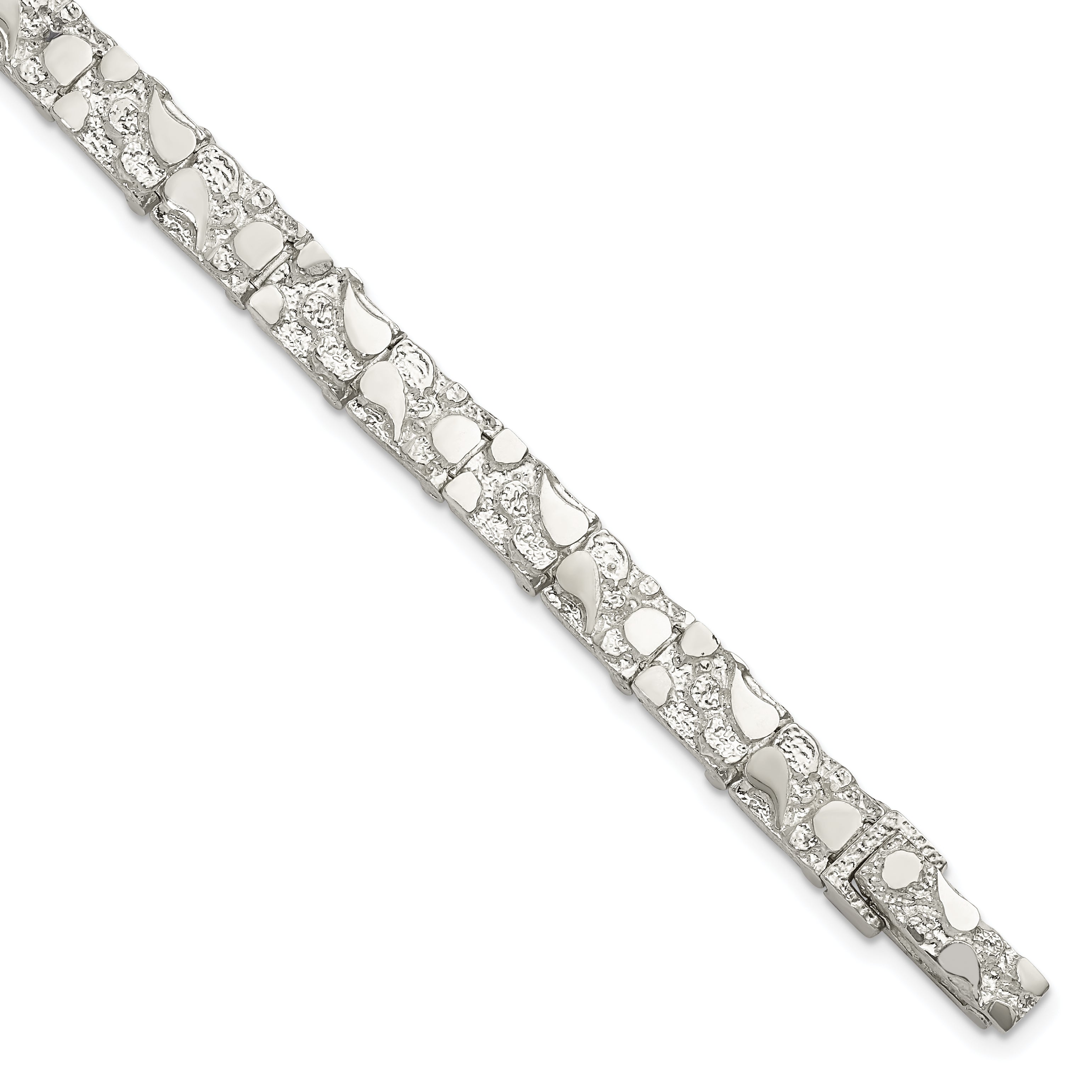 Sterling Silver 7mm Nugget Bracelet Main image