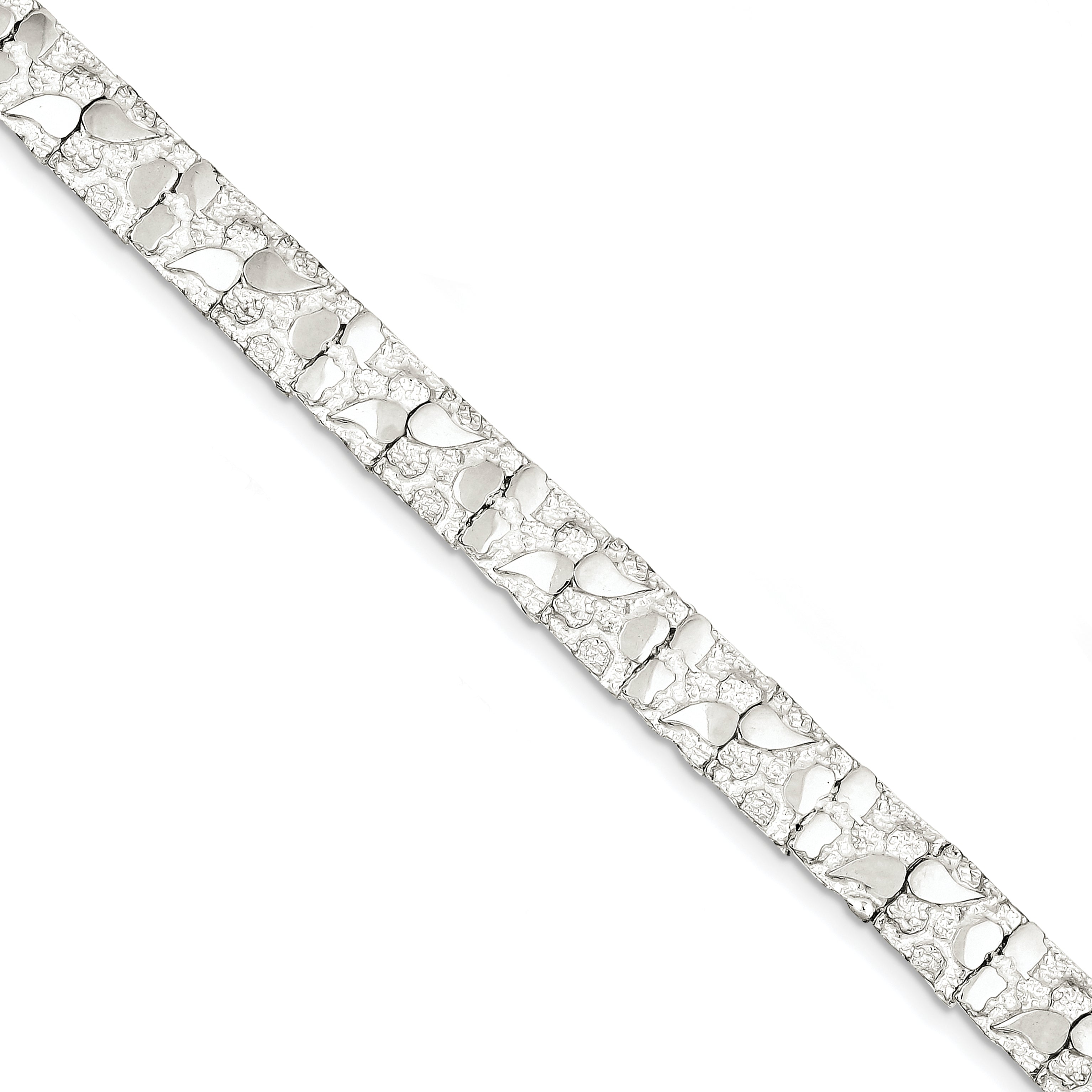 Sterling Silver 9mm Nugget Bracelet Main image
