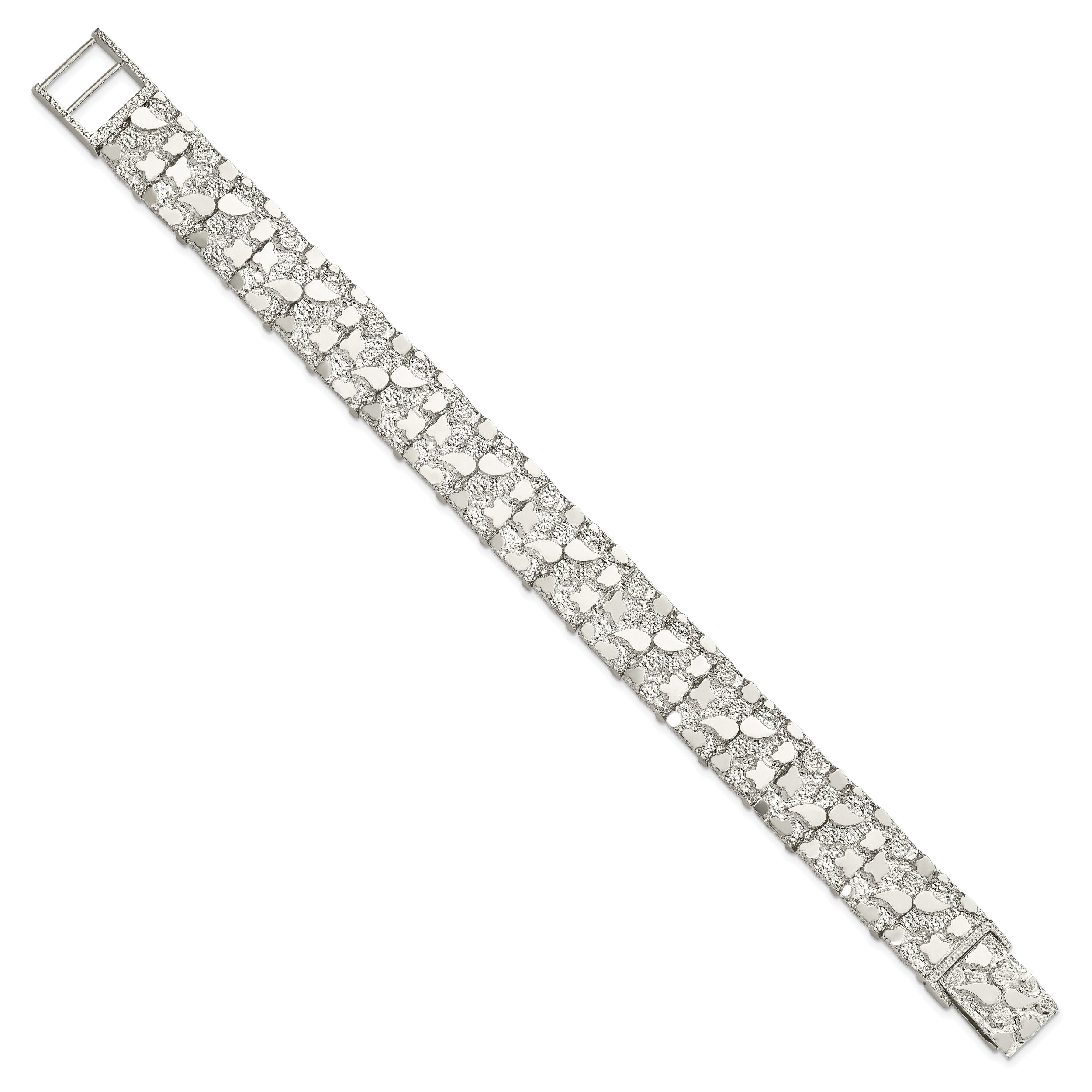 Sterling Silver 15mm Nugget Bracelet