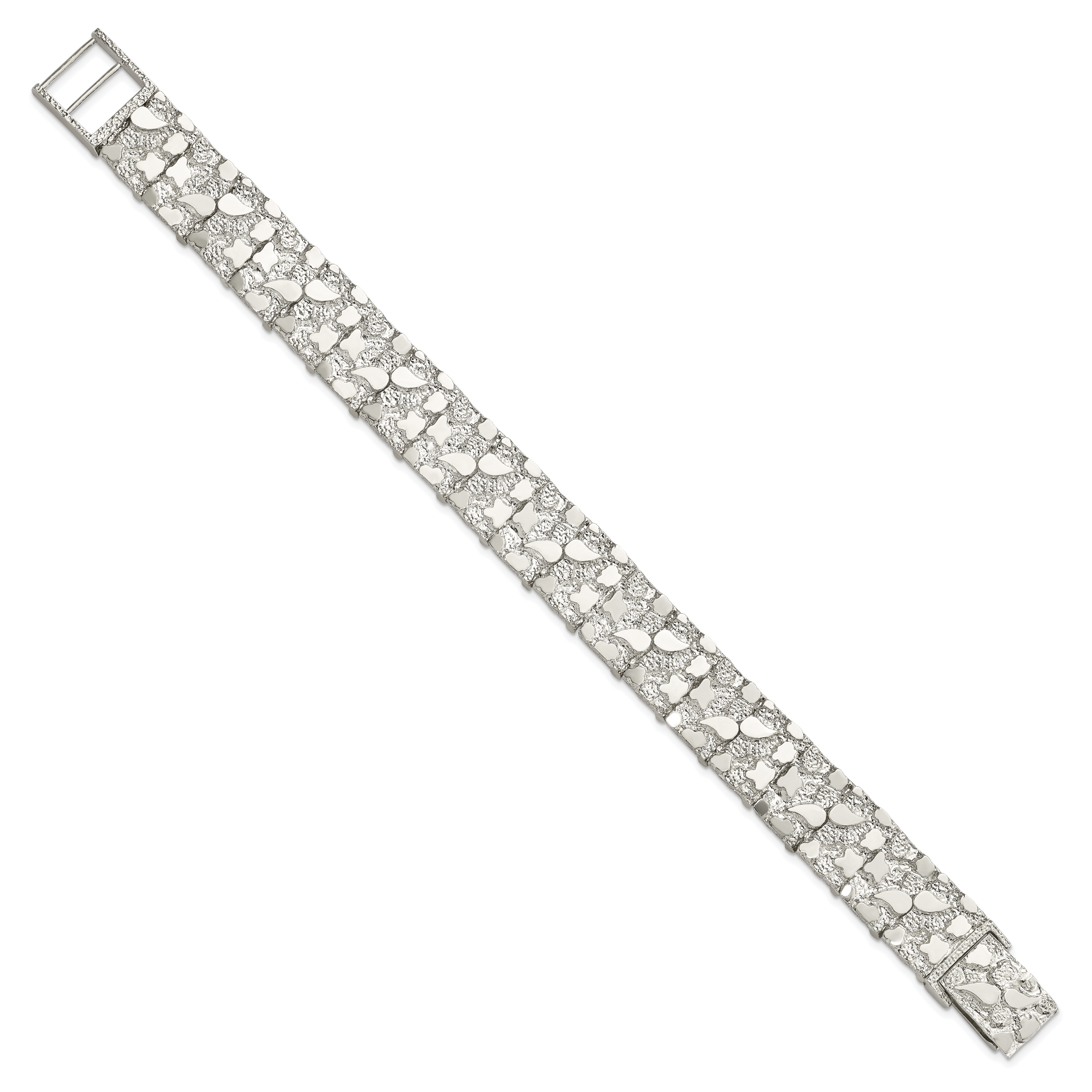 Sterling Silver 15mm Nugget Bracelet Secondary image