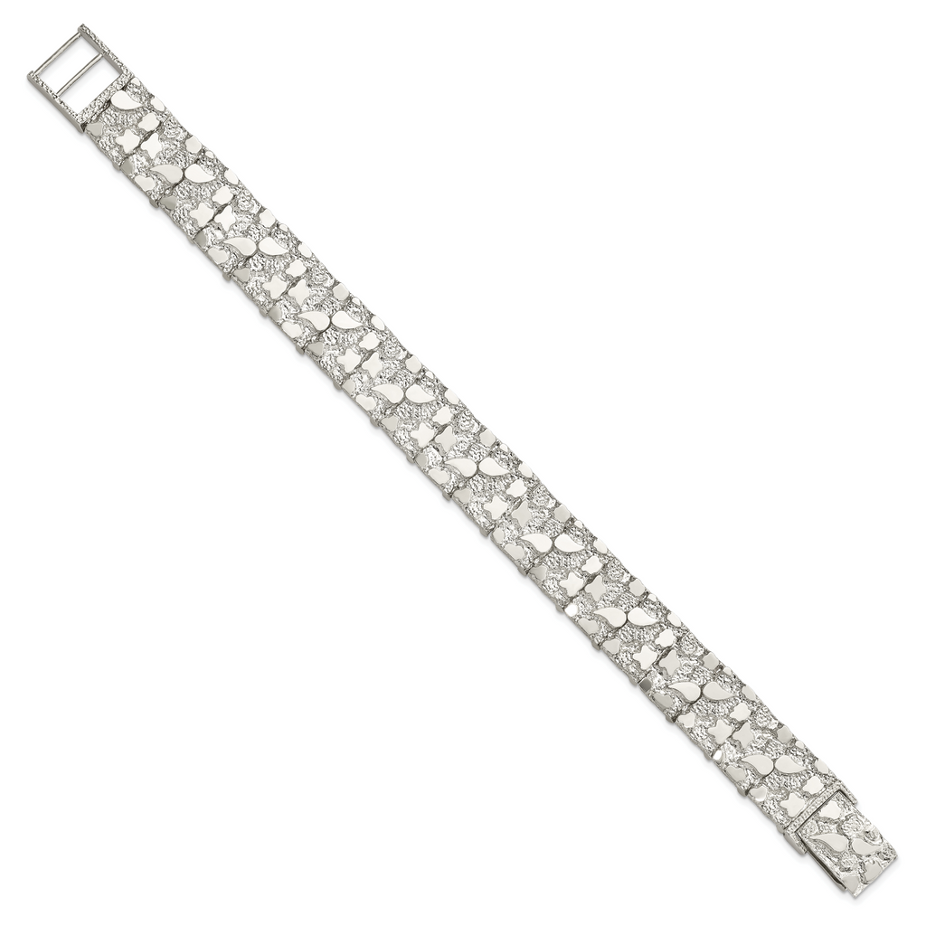 Sterling Silver 15mm Nugget Bracelet