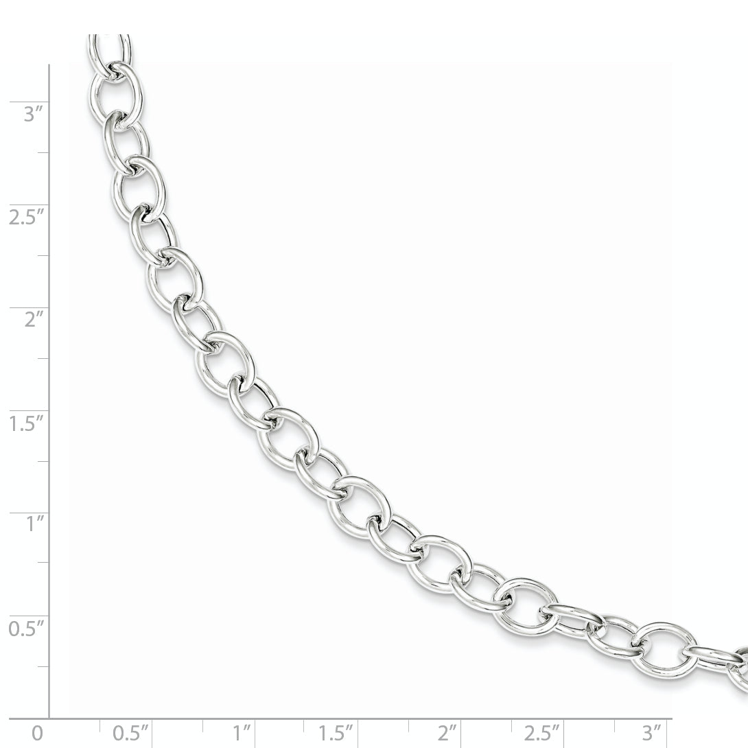 Sterling Silver Cable 6.75mm Necklace Secondary image