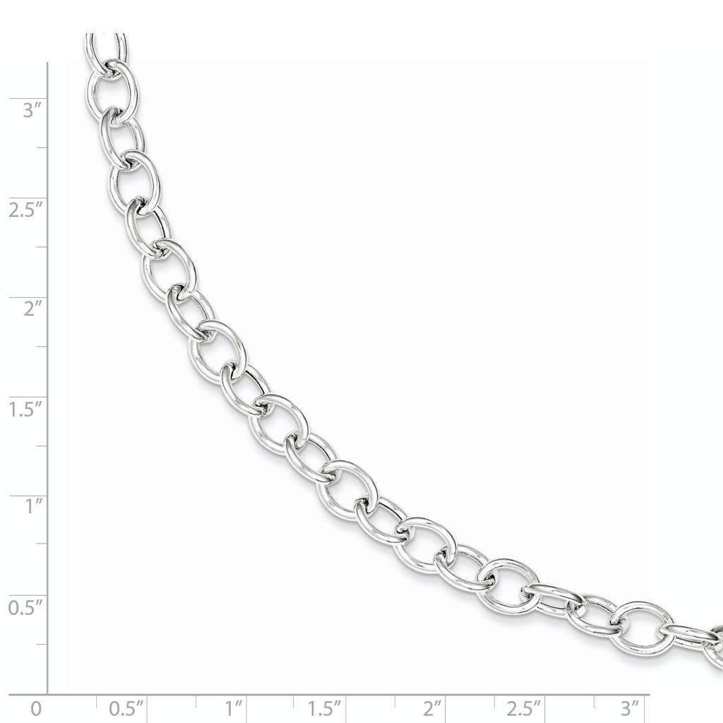 Sterling Silver Cable 6.75mm Necklace