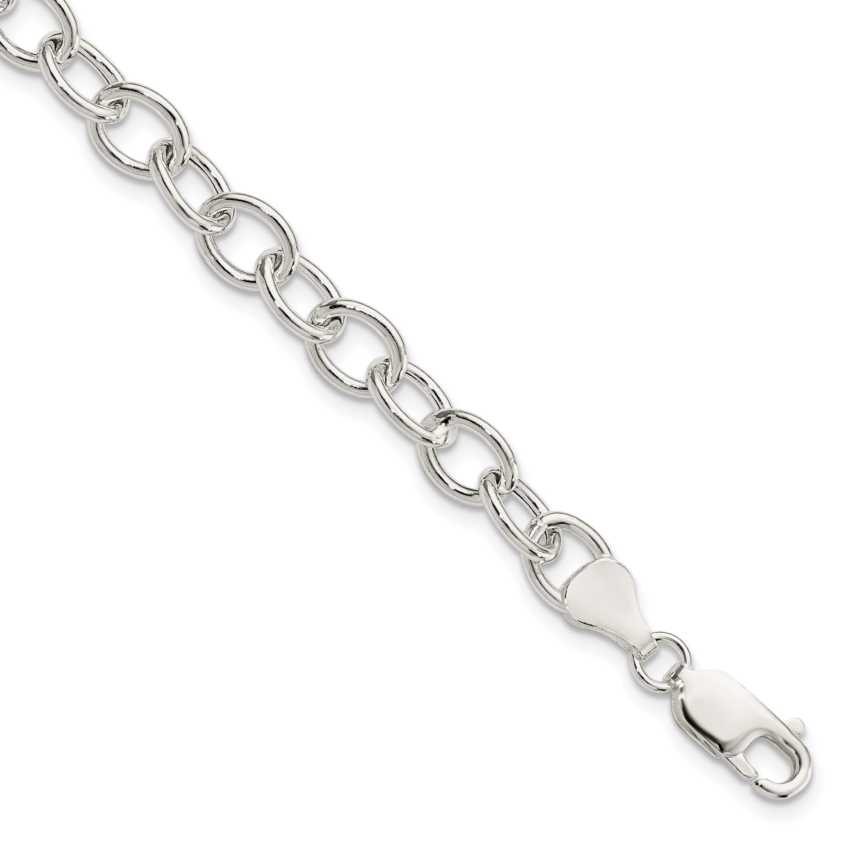 Sterling Silver Cable 6.75mm Bracelet Main image