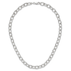 Sterling Silver Open Link Cable 8.50mm Necklace