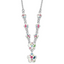 Sterling Silver Stellux Multicolor Crystal Flower With  2in ext. Necklace