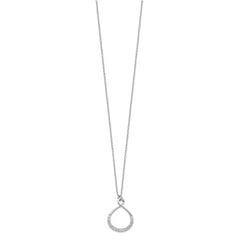 Sterling Silver Rhodium-plated with CZ Infinity With  2 IN EXT Necklace