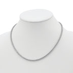 Sterling Shimmer Sterling Silver Rhodium-plated 18 inch 163 Stone CZ Riviera Necklace