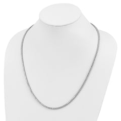 Sterling Shimmer Sterling Silver Rhodium-plated 24 inch 218 Stone CZ Riviera Necklace