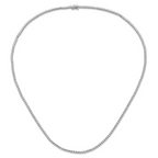 Sterling Shimmer Sterling Silver Rhodium-plated 24 inch 218 Stone CZ Riviera Necklace