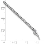 Sterling Shimmer Sterling Silver Rhodium-plated 2mm CZ 93 Stone 8 inch Bracelet