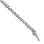 Sterling Shimmer Sterling Silver Rhodium-plated 2mm CZ 93 Stone 8 inch Bracelet