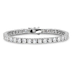 Sterling Shimmer Sterling Silver Rhodium-plated 41 Stone CZ Bracelet