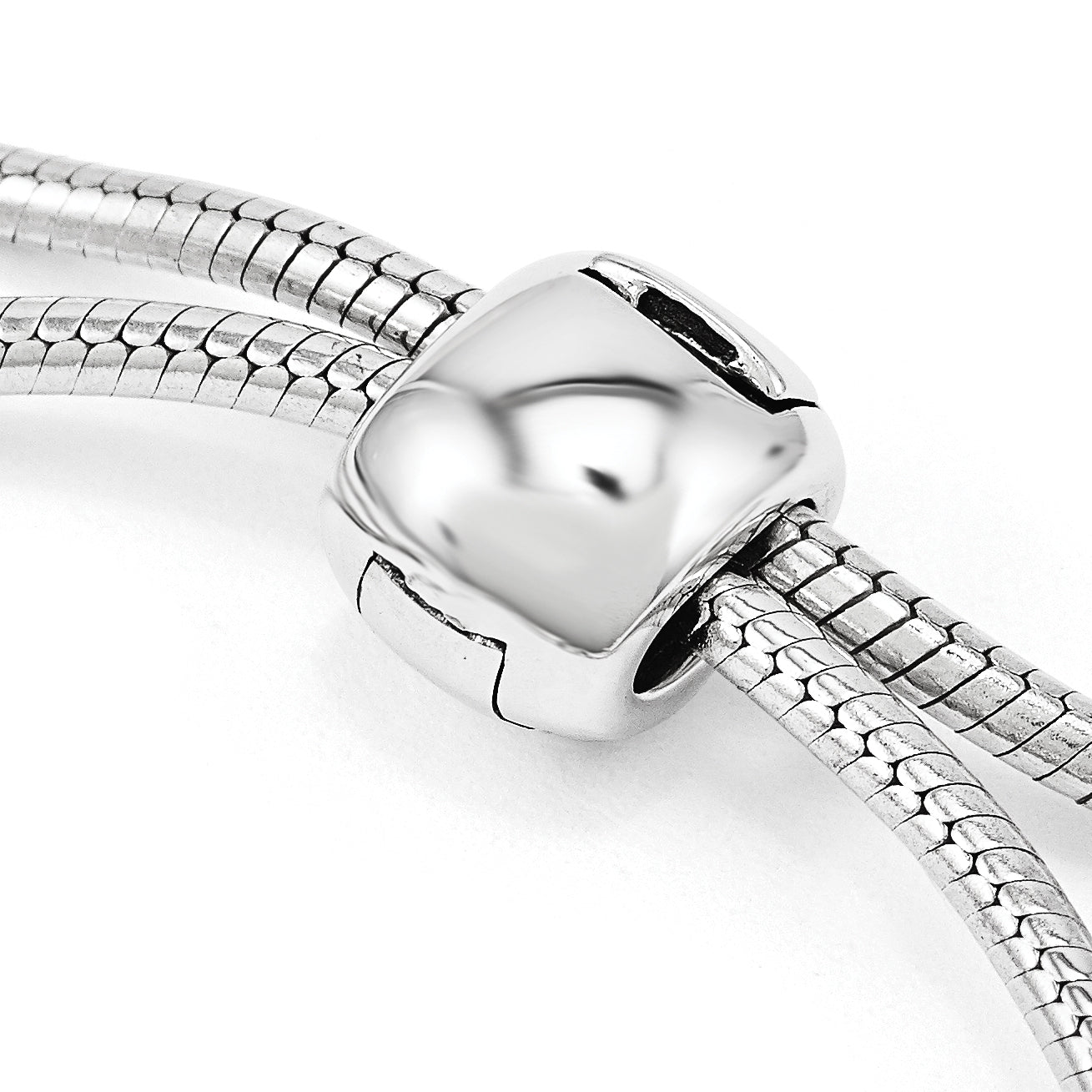 Sterling Silver Antiqued Reflections Crystal Love Heart Adjust Bracelet Secondary image