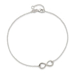 Infinity Rolo Chain Anklet in Sterling Silver, 1mm, 10 Inch - Sophia Jewelers