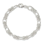 Sterling Silver Polished Fancy Link Bracelet