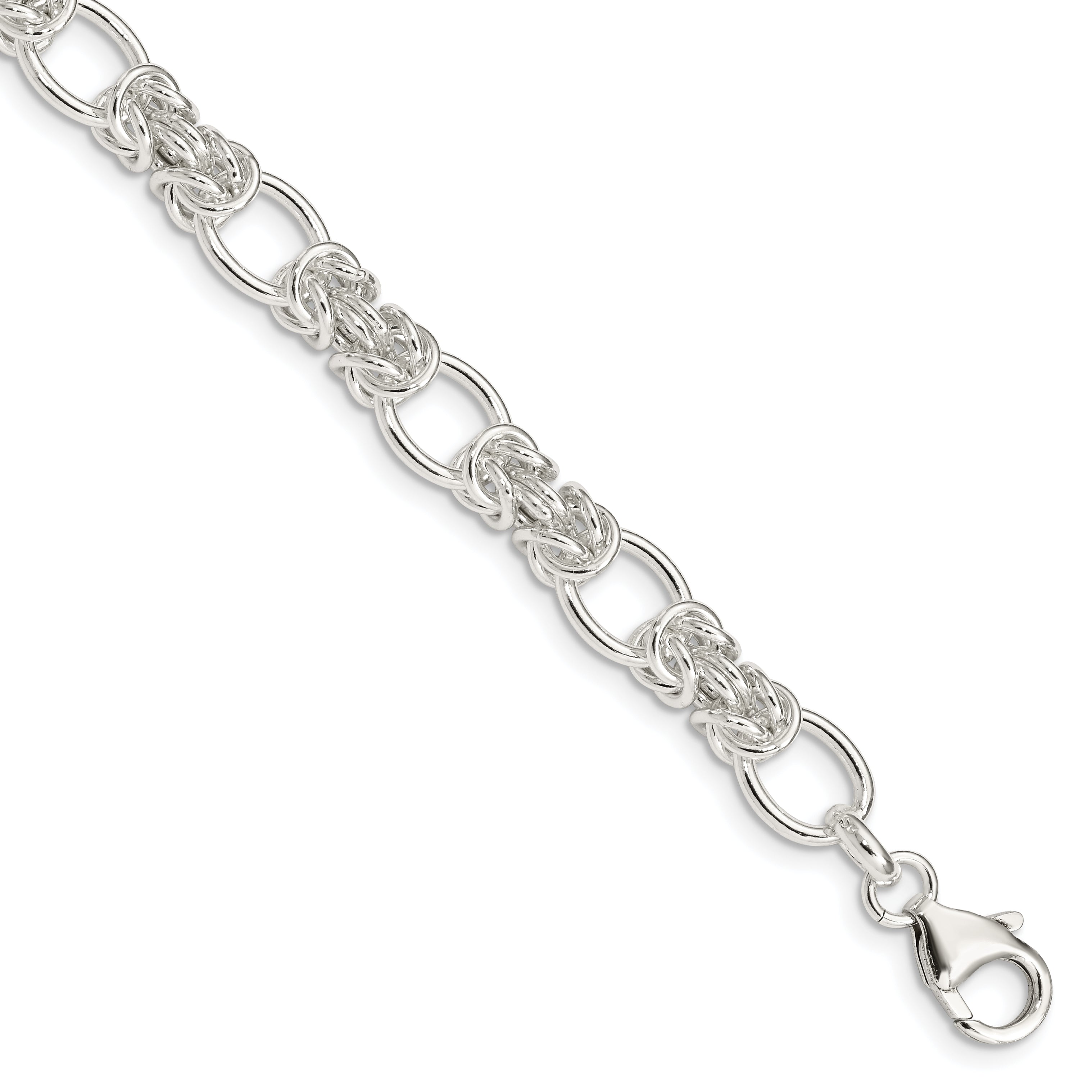 Sterling Silver Polished Fancy Link Bracelet Main image