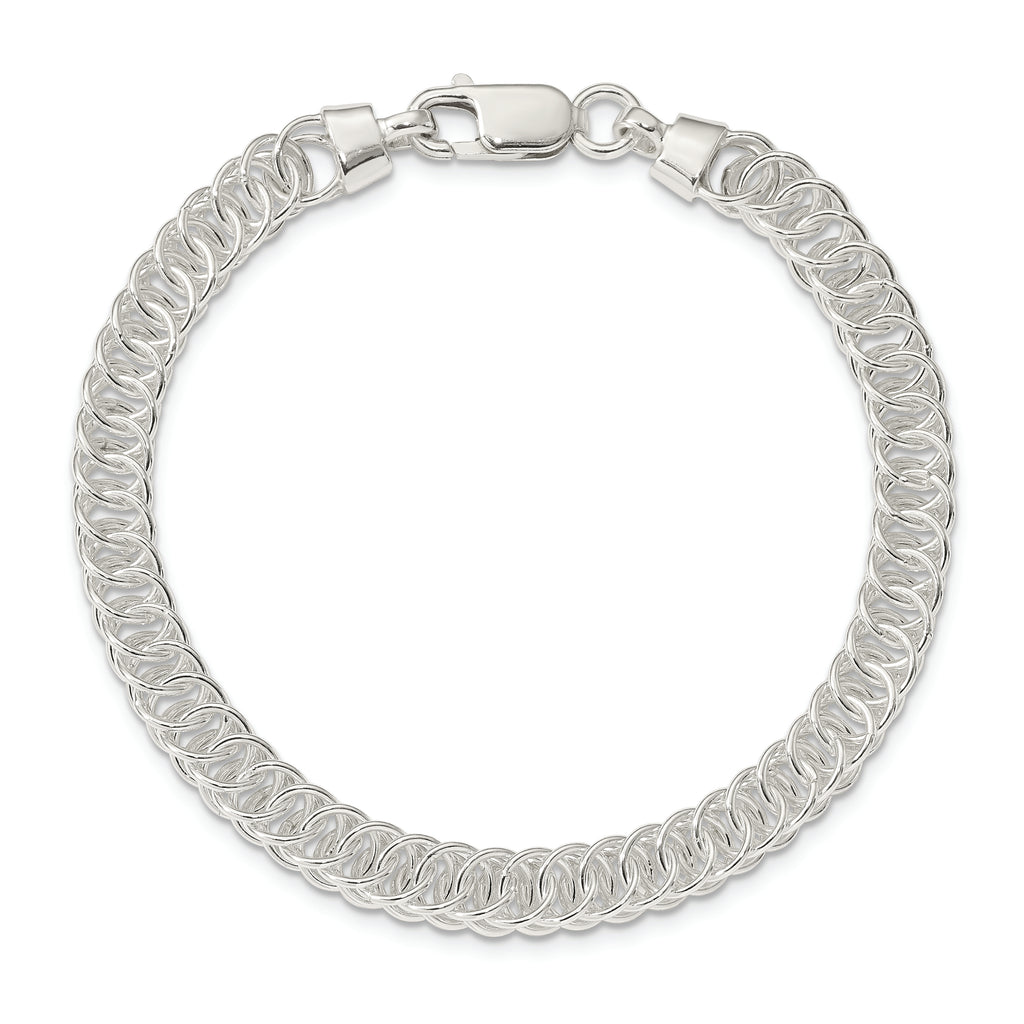 Sterling Silver Polished Fancy Link Bracelet