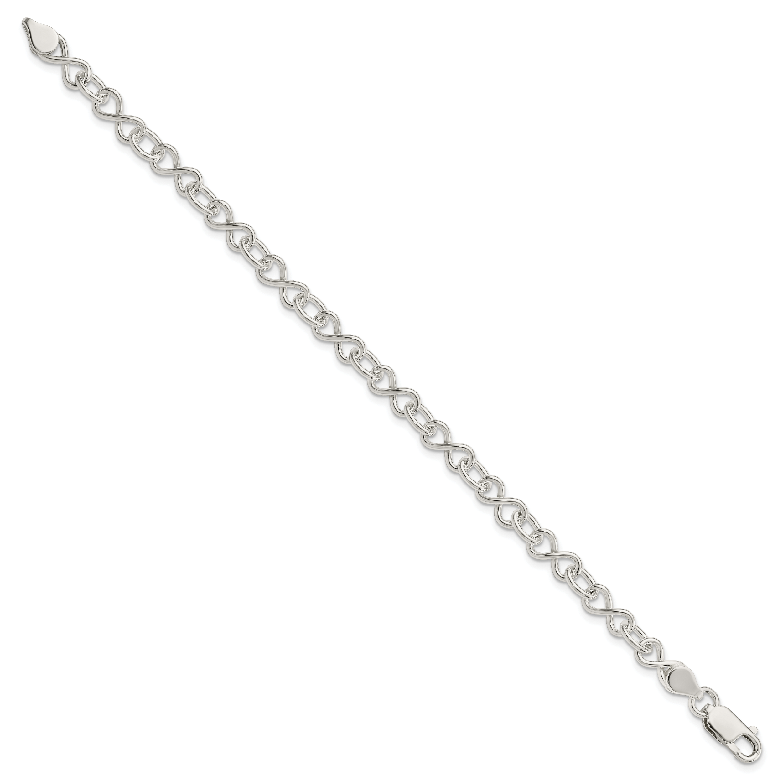 Sterling Silver Polished Fancy Link Bracelet Secondary image