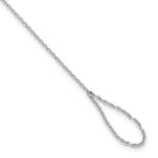 Sterling Silver Rhodium-plated Polished Cross Attached Ring/Bracelet