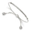 Sterling Silver Antiqued Filigree Drops Adjustable Bracelet