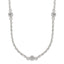 Sterling Silver Polished 5-Station CZ Necklace