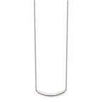 Sterling Silver Rhodium-plated With 2in ext. Bar Necklace