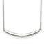 Sterling Silver Rhodium-plated With 2in ext. Bar Necklace