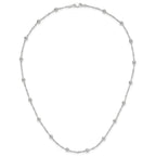 Sterling Silver Polished Beaded 18in Necklace