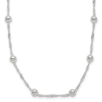 Polished Beaded Necklace in Sterling Silver, 4mm - Sophia Jewelers