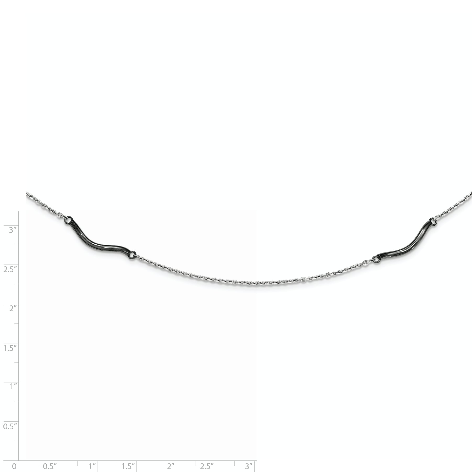Sterling Silver Ruthenium-plated Necklace Secondary image