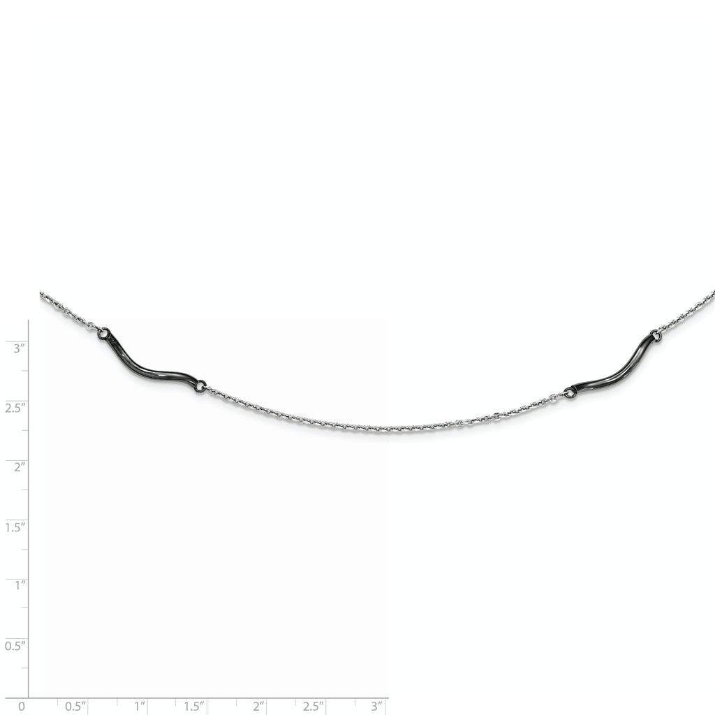 Sterling Silver Ruthenium-plated Necklace