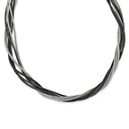 Sterling Silver Black Rhodium Wire Mesh Necklace