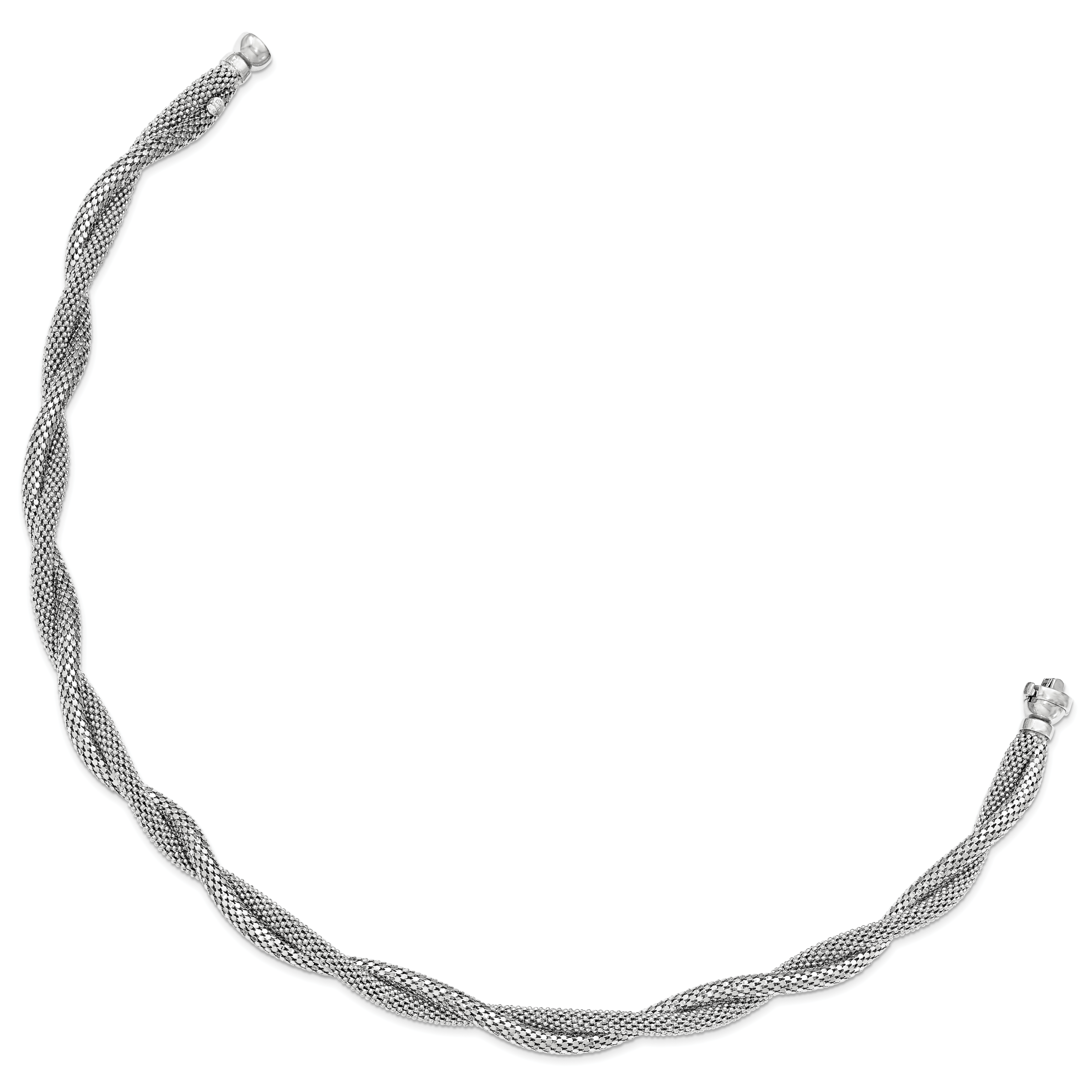 Sterling Silver Twisted Mesh Necklace Secondary image
