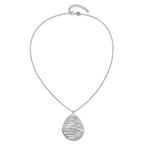 Sterling Silver Rhodium-plated Polished With  1.75in Ext. Necklace