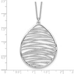 Sterling Silver Rhodium-plated Polished With  1.75in Ext. Necklace