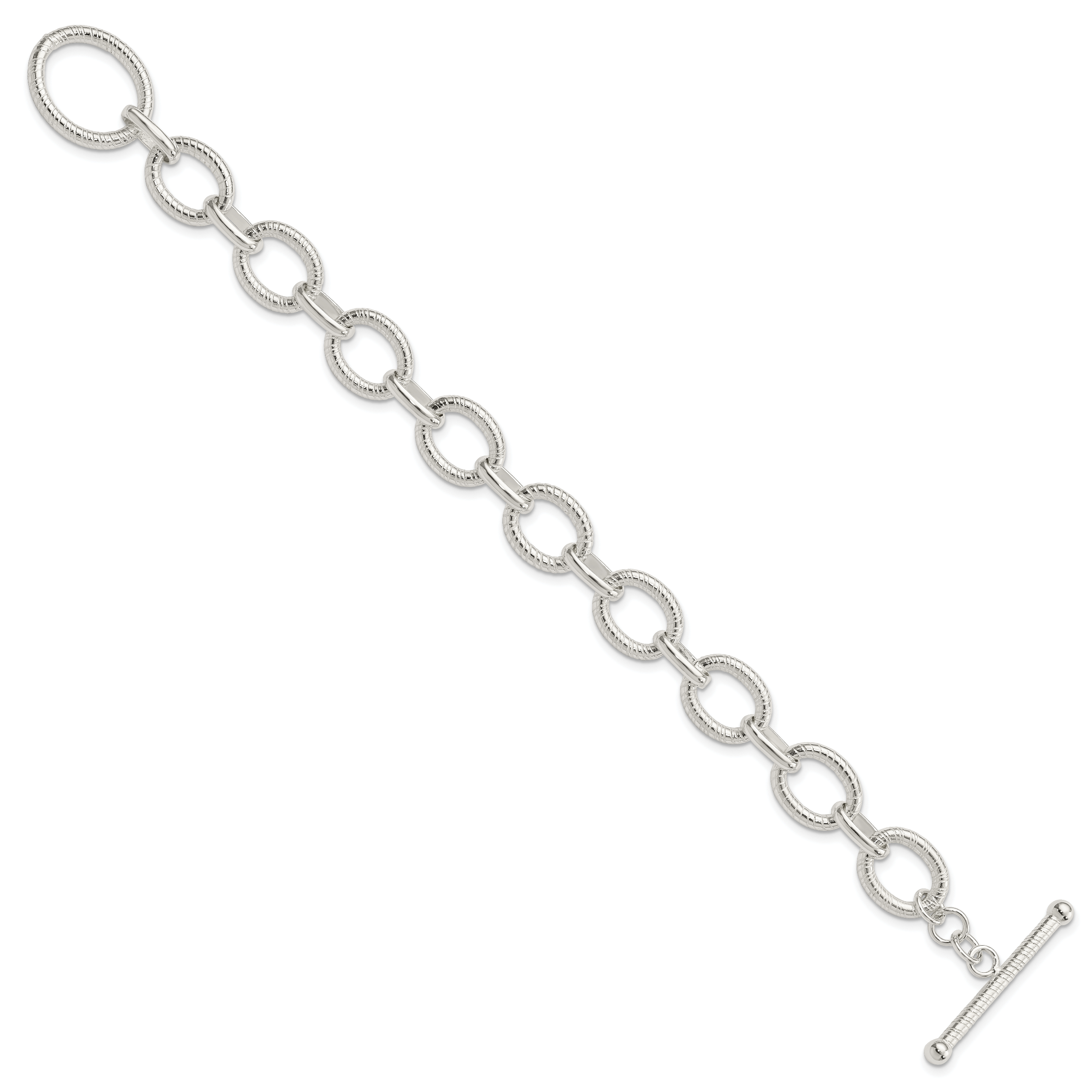 Sterling Silver Polished Fancy Link Bracelet Secondary image