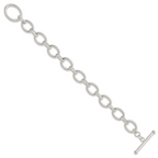 Sterling Silver Polished Fancy Link Bracelet