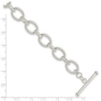 Sterling Silver Polished Fancy Link Bracelet