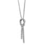 Sterling Silver Rhodium-plated CZ Knotted Snake Chain Necklace