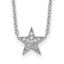 Sterling Silver Rhodium-plated CZ Star Necklace