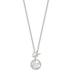 Sterling Silver Rhodium-plated Polished Mom Necklace