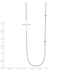 Sterling Silver Polished Cross Necklace
