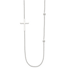 Sterling Silver Polished Cross Necklace
