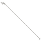 Sterling Silver 10inch Solid Polished Palm Tree Anklet